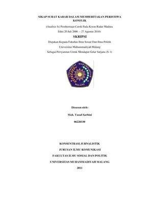 Analisis Pemberitaan Konflik Carok di Koran Radar Madura