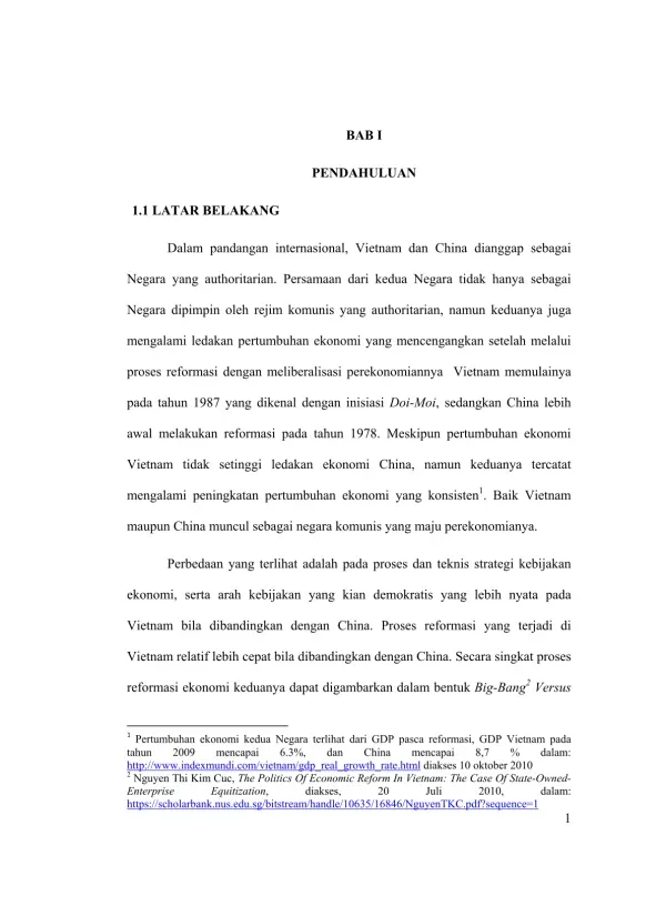 Perbandingan Proses Reformasi Ekonomi antara Vietnam dan China