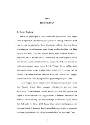 Respon Negara Terhadap Isu Terorisme Global di Asia Tenggara
