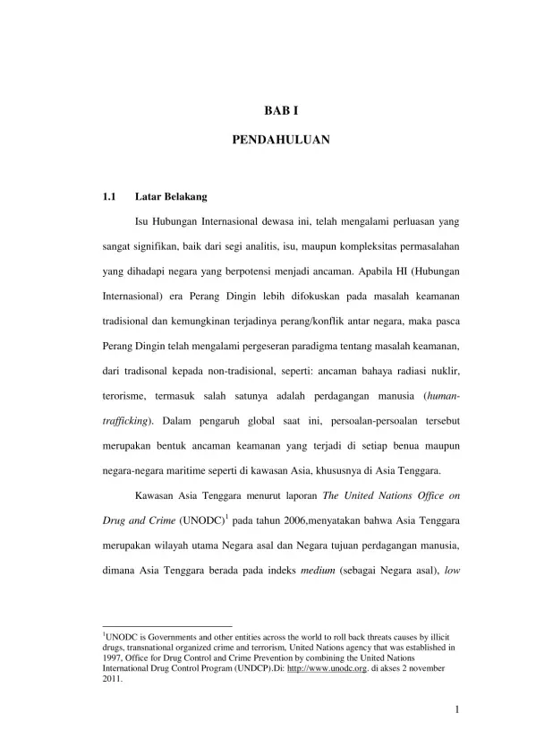 Isu Perdagangan Manusia di Asia Tenggara dan Dampaknya dalam Hubungan Internasional