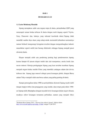 Dampak Krisis Ekonomi Global terhadap Ekonomi Jepang