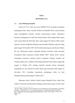 Analisis Perjanjian Perdagangan Bebas Korea-Amerika Serikat (KORUS FTA)