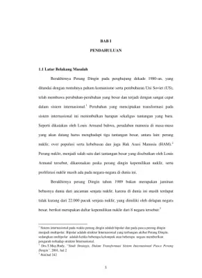Dampak Perang Dingin Terhadap Ancaman Senjata Nuklir
