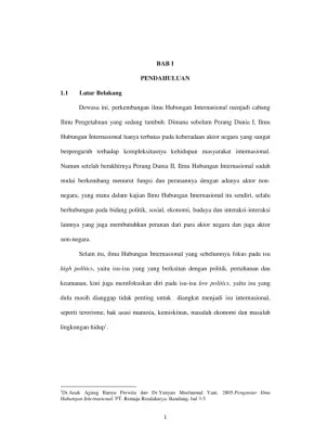 Perkembangan Ilmu Hubungan Internasional dan Isu Lingkungan Hidup