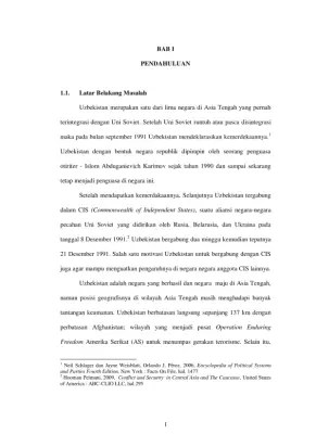 Dinamika Keamanan dan Kebijakan Luar Negeri Uzbekistan Pasca Kemerdekaan