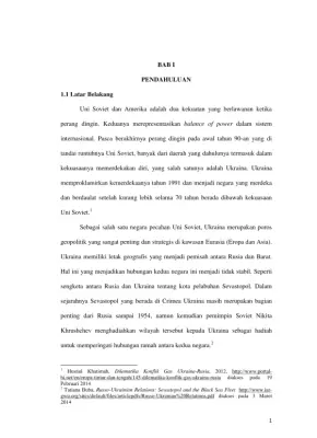 Dinamika Hubungan Rusia dan Ukraina Pasca Kemerdekaan