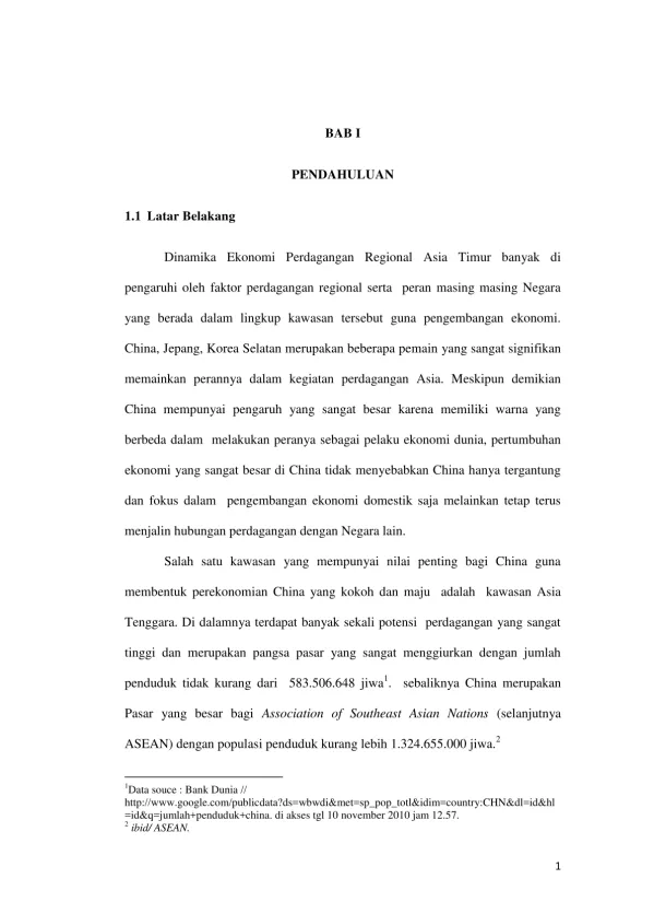 Dinamika Perdagangan dan Kerjasama Ekonomi di Asia Timur