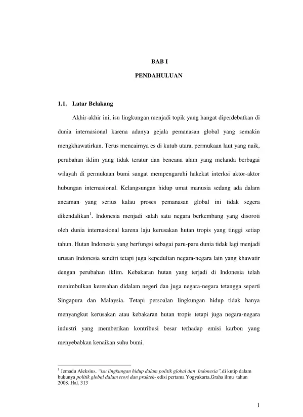 Dampak Pemanasan Global dan Kebijakan Lingkungan di Indonesia