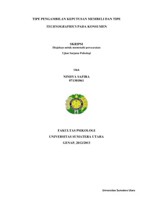 Analisis Tipe Pengambilan Keputusan Membeli dan Technographics pada Konsumen Perangkat Teknologi