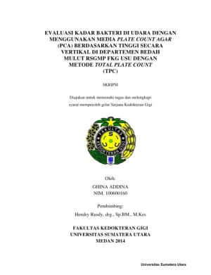 Evaluasi Kadar Bakteri di Udara di Departemen Bedah Mulut RSGMP FKG USU