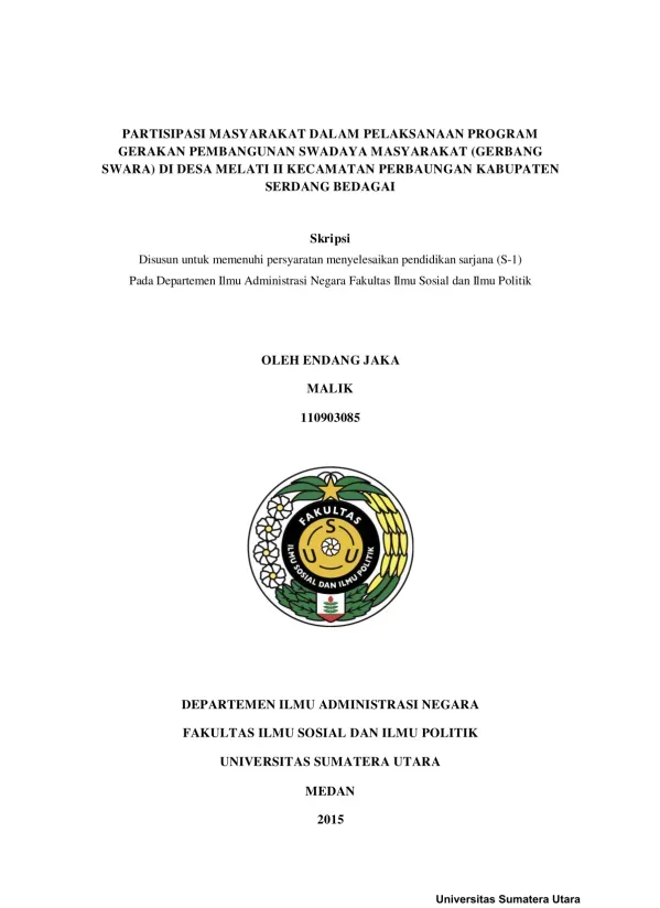 Partisipasi Masyarakat dalam Program Gerbang Swara di Desa Melati II