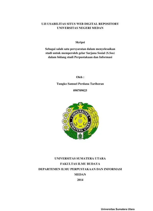Uji Usabilitas Situs Web Digital Repository Universitas Negeri Medan