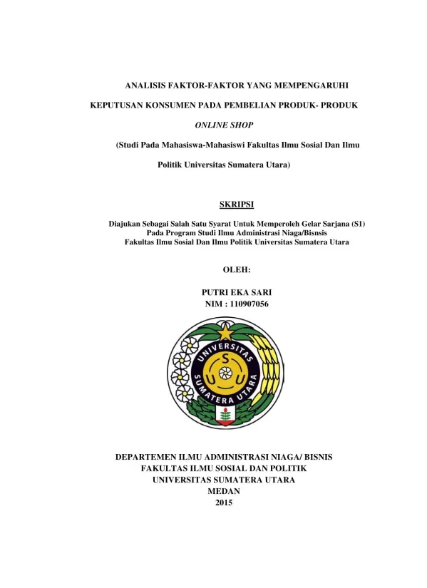 Analisis Faktor-Faktor yang Mempengaruhi Keputusan Pembelian Produk Online di Kalangan Mahasiswa