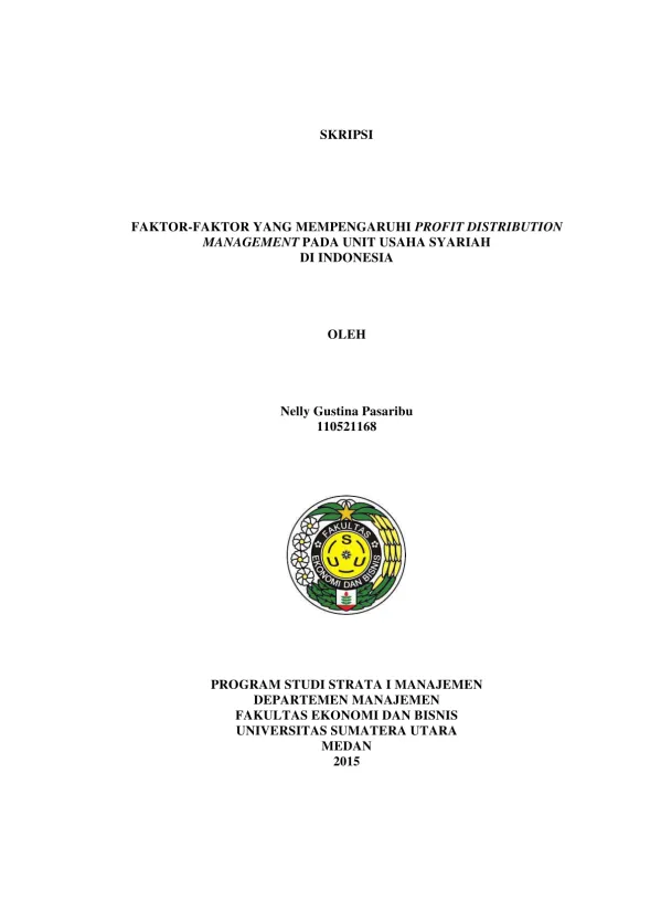Analisis Faktor-Faktor yang Mempengaruhi Manajemen Distribusi Profit pada Unit Usaha Syariah di Indonesia