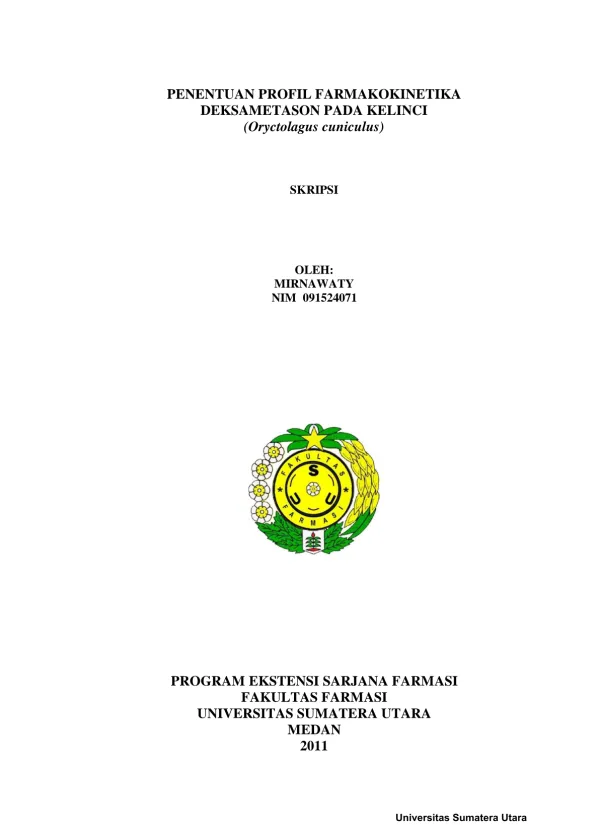 Profil Farmakokinetika Deksametason pada Kelinci
