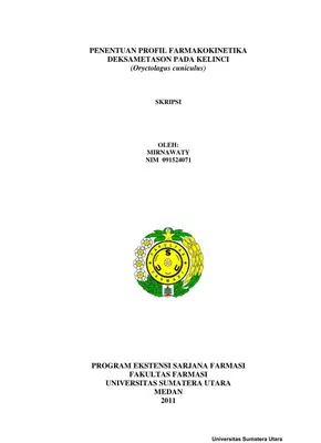 Profil Farmakokinetika Deksametason pada Kelinci