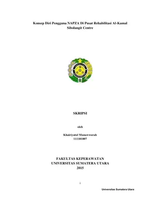 Konsep Diri Pengguna NAPZA di Pusat Rehabilitasi Al-Kamal Sibolangit