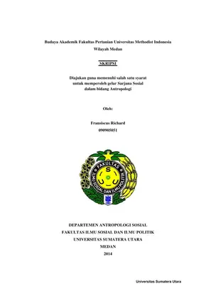 Budaya Akademik di Fakultas Pertanian Universitas Methodist Indonesia