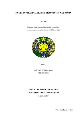 Analisis Nyeri Orofasial Akibat Traumatik Neuroma